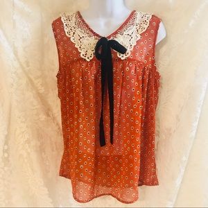 Evelie Trendy crocheted/ Bow-tie Blouse
